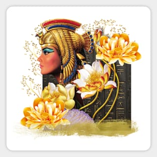 Cleopatra With Golden Lotus Magnet